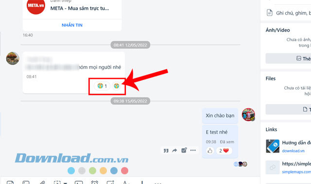 Nhấp chuột phải vào biểu tượng cảm xúc