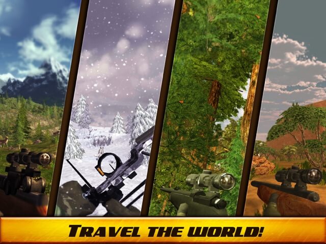 Chơi game ở nhiều địa điểm khác nhau, với các loài thú tự nhiên đặc trưng của từng vùng