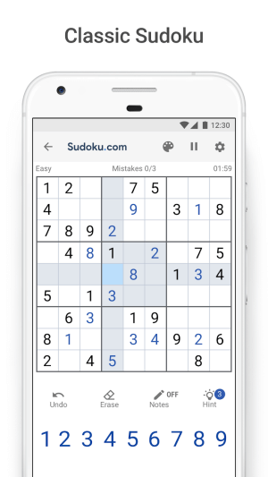 Sudoku.com là game trí tuệ sudoku cổ điển 
