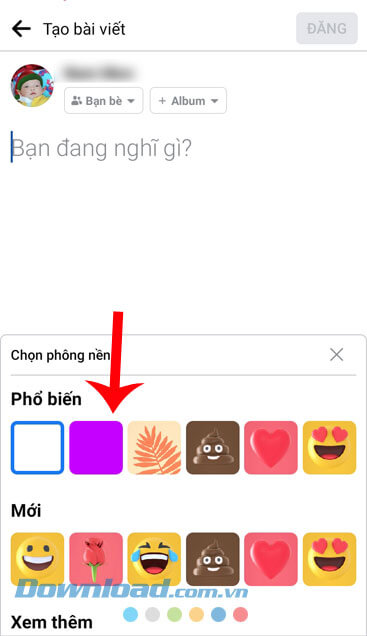 Chọn mẫu phông nền