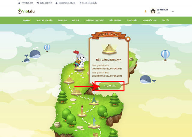 Ấn vào nút Tham gia