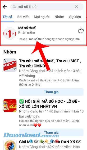 Tìm kiếm Mã số cá nhân
