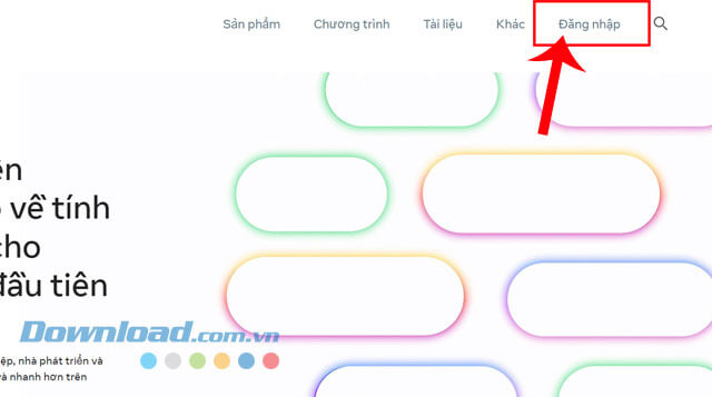 Click chuột vào nút Đăng nhập