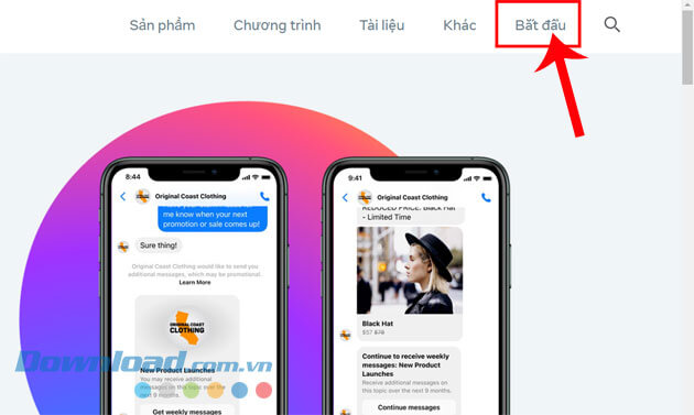 Nhấp chuột vào nút Bắt đầu
