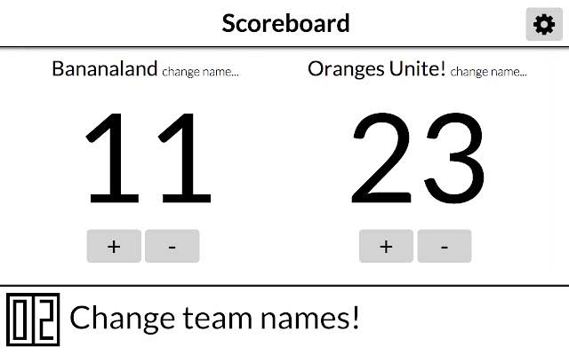 Scoreboard là một bảng tính điểm / tỷ số online có thiết kế đơn giản nhưng rất hữu ích