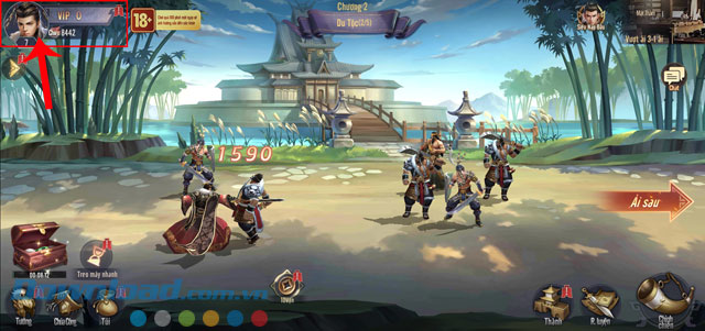 Ấn vào biểu tượng ảnh đại diện