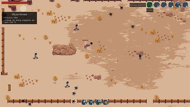 Đối phó với vô vàn loại zombie và boss trong khi chơi BITGUN