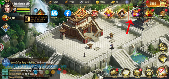 Nhấn vào mục Trung tâm phúc lợi