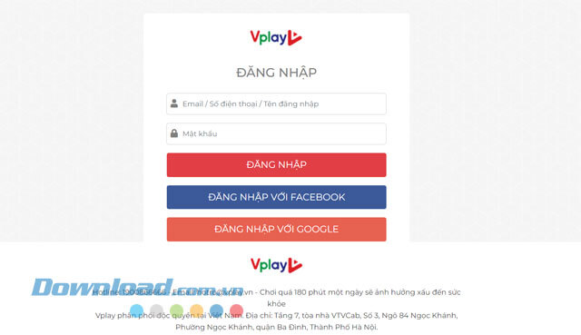 Đăng nhập tài khoản