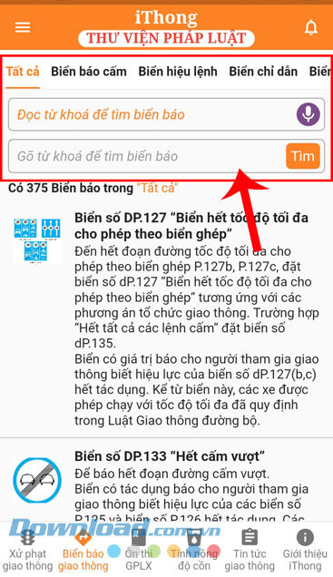 Tìm kiếm biển báo giao thông