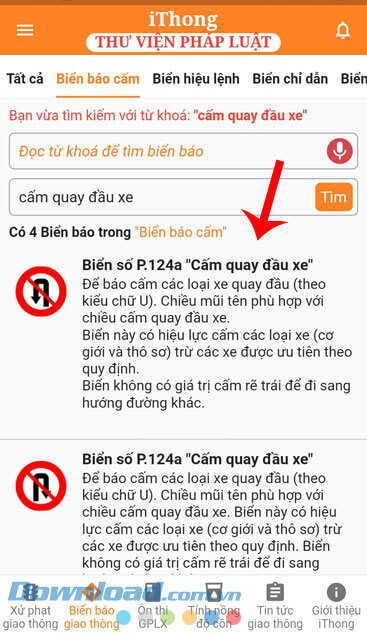 Thông tin chi tiết vào biển báo giao thông