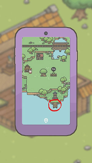 Vị trí của bến tàu - địa điểm câu cá đầu tiên