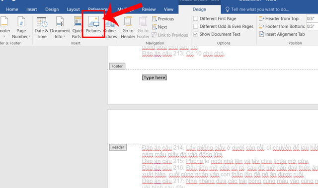 Nhấn vào mục Picture