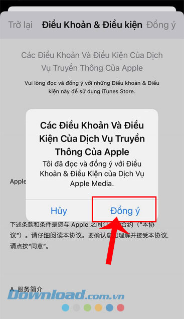 Nhấn vào nút Đồng ý