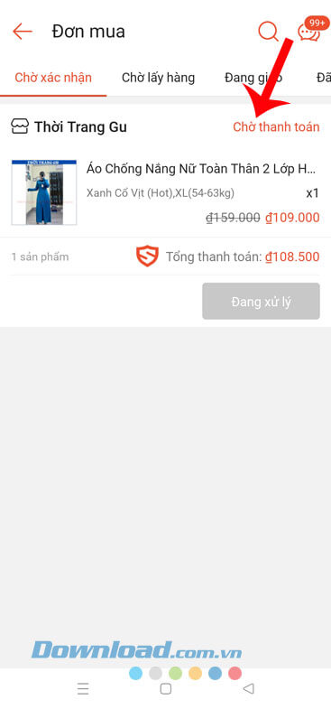 Chọn đơn hàng muốn hủy