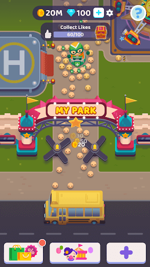 Xây dựng và quản lý công viên của bạn trong game Overcrowded Tycoon 