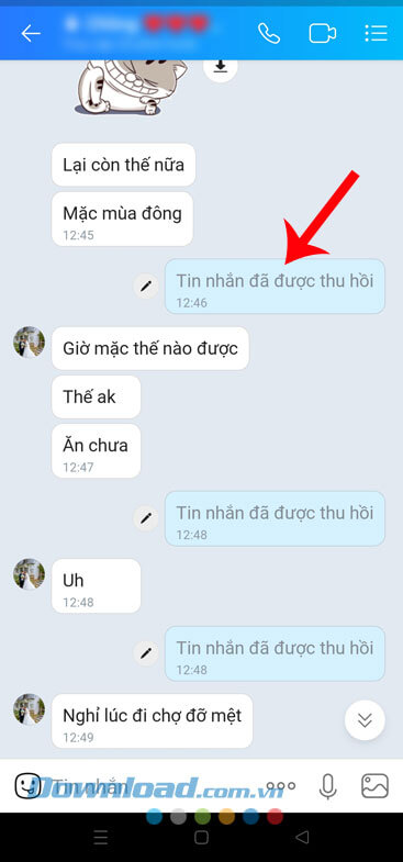 Tin nhắn đã được thu hồi
