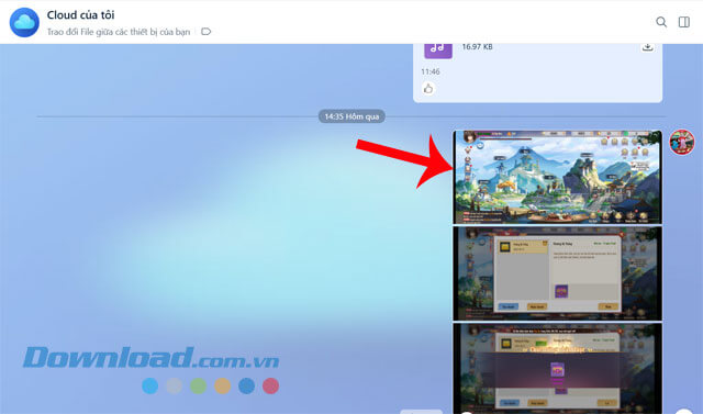Nhấp chuột phải vào nội dung tin nhắn