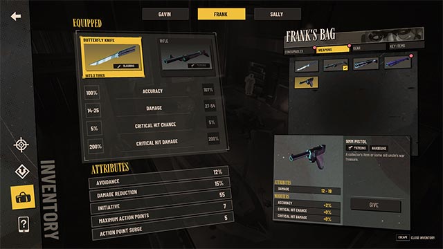 Mỗi nhân vật trong Sunday Gold sở hữu bộ kỹ năng và trang bị riêng biệt