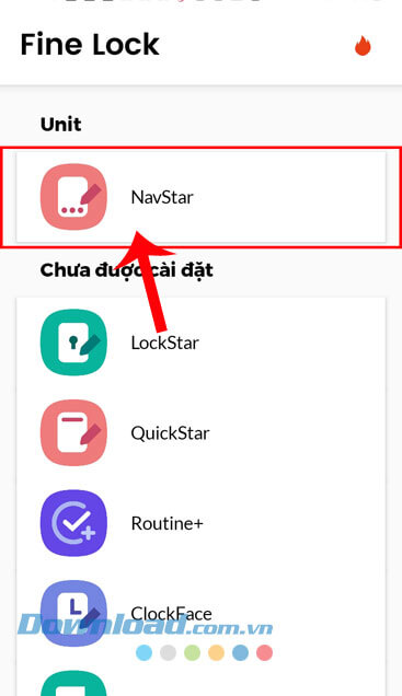 Tiếp tục ấn vào mục NavStar
