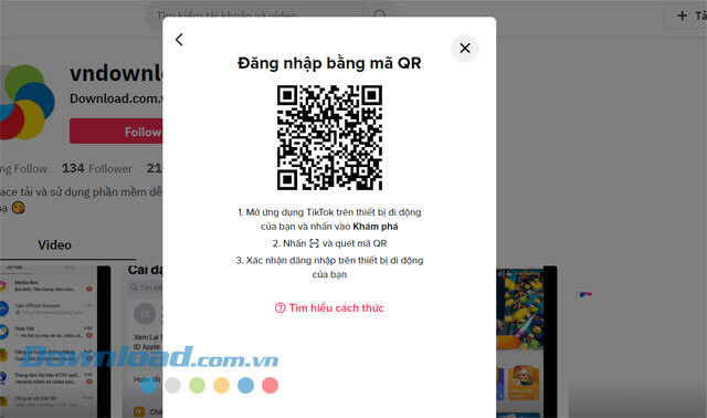 Mã QR đăng nhập máy tính