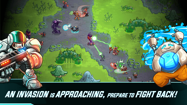 Kẻ thù xâm lăng đang tiến đến, chuẩn bị phản công bằng cách tham gia game Iron Marines Invasion