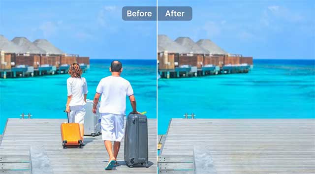 Xóa những vị khách du lịch vô tình qua lại và làm hỏng bức ảnh đẹp của bạn