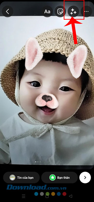 Nhấn vào biểu tượng hình ngôi sao