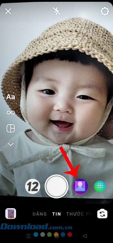 Chọn hiệu ứng Filter