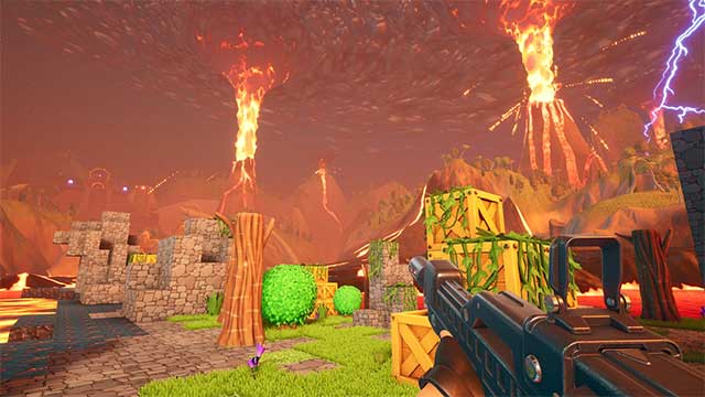 Môi trường sandbox của  Block N Load 2 gợi nhớ đến Minecraft
