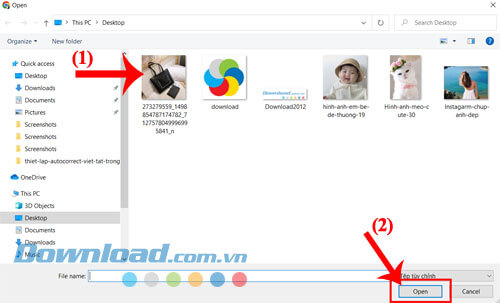 Chọn hình ảnh bất kỳ