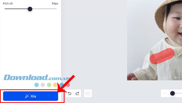 Click chuột vào nút Xóa