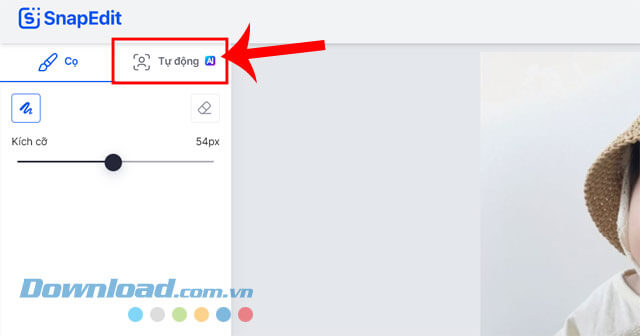 Nhấn vào mục Tự động