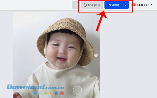 Ấn vào nút Tải xuống