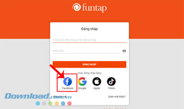 Đăng nhập tài khoản Funtap
