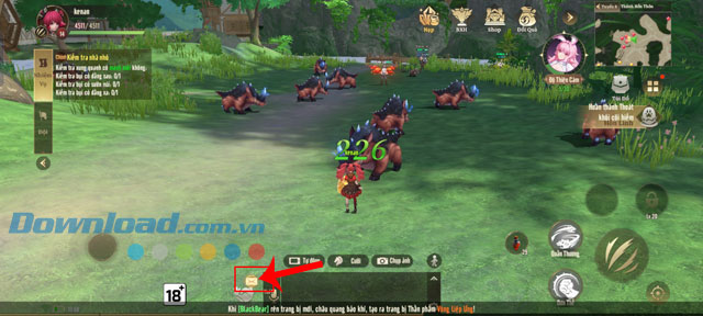 Chạm vào biểu tượng bức thư