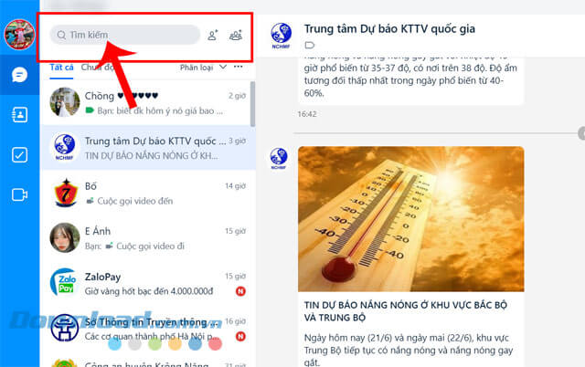 Click chuột vào ô tìm kiếm