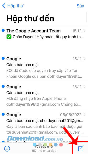 Ấn vào biểu tượng chiếc bút