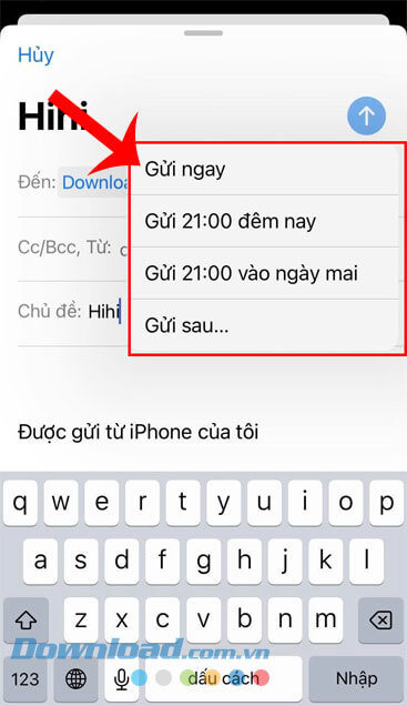 Chọn khoảng thơi gian