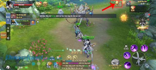 Ấn vào mục Phúc lợi