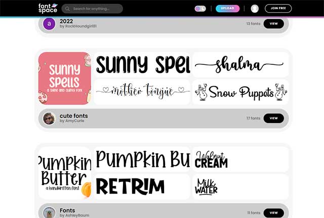 Font Space có giao diện trực quan với hơn 64.000 phông chữ miễn phí để bạn lựa chọn