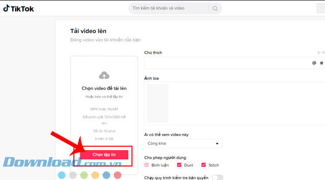 Chọn một video bất kỳ