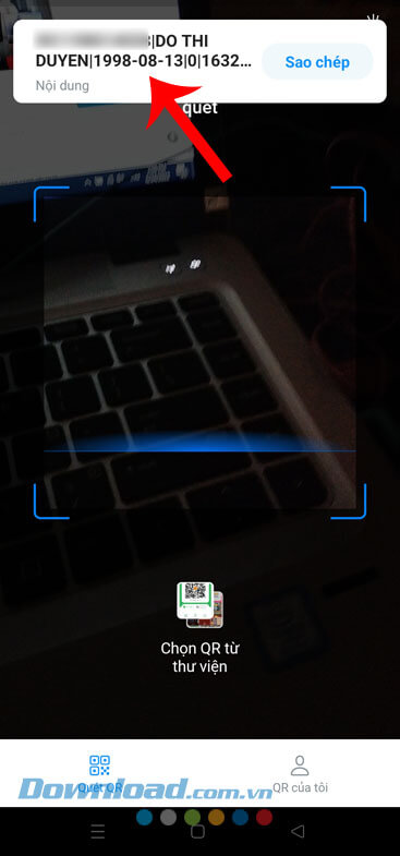 Thông tin hiển thị lên màn hình