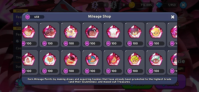 Soulstone có thể mua được tại Mileage Shop