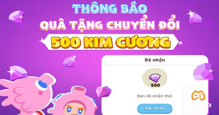 Nhận được 500 kim cương Play Together VNG