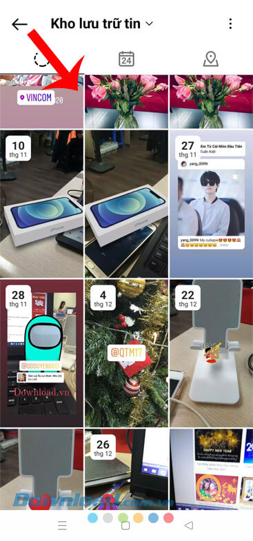 Chọn một story bất kỳ