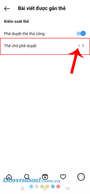 Ấn vào mục Thẻ chờ phê duyệt