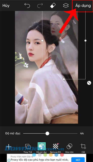 Nhấn vào nút Áp dụng