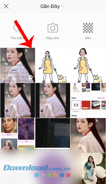 Chọn lại hình ảnh đã chọn