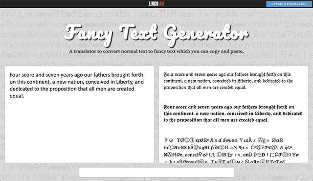 Fancy Text Generator là một công cụ tuyệt vời để tạo các phông chữ đẹp 